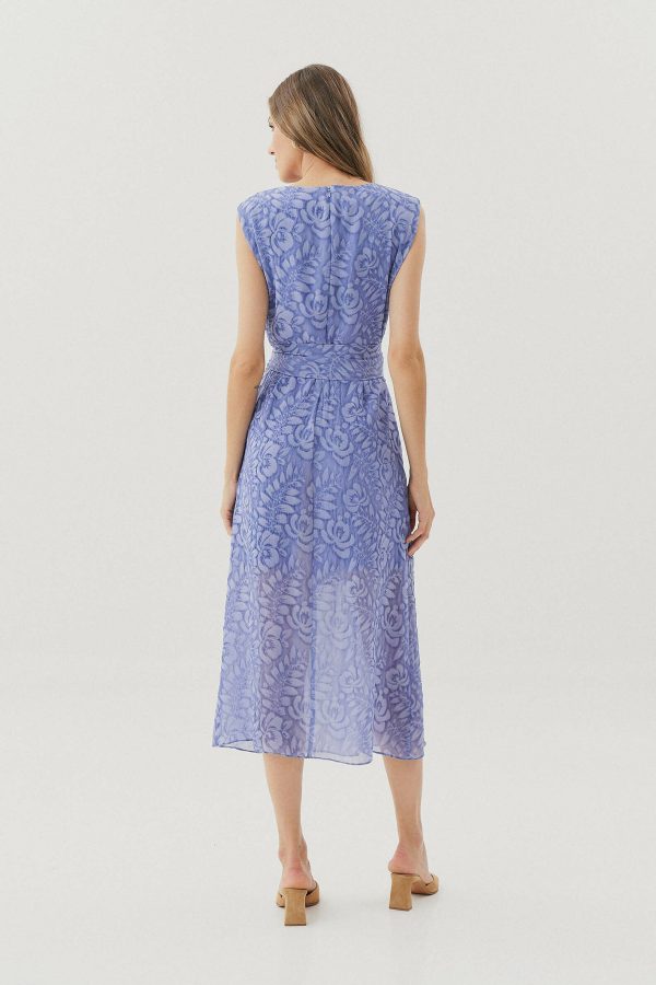 Vestido Crepe Jacq Floral Midi Faixa-Imagem 3