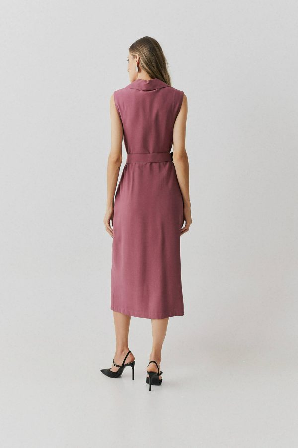 Vestido Alf Viscose Transp Gola Dupla Cinto-Imagem 2