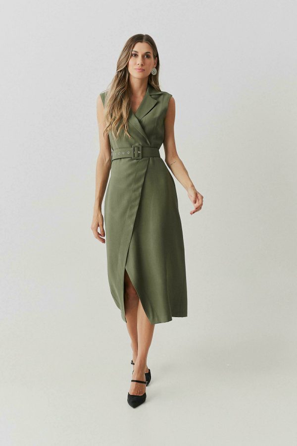 Vestido Alf Viscose Transp Gola Dupla Cinto-Imagem 5