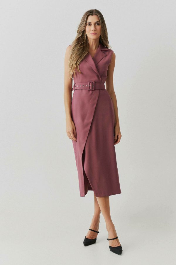 Vestido Alf Viscose Transp Gola Dupla Cinto-Imagem 12