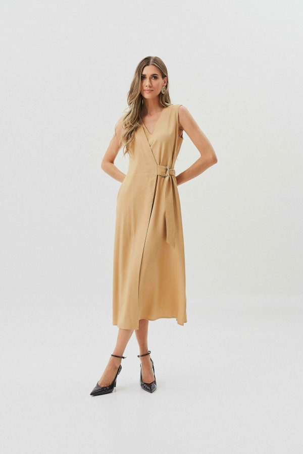 Vestido Midi Linho Dec V Transpassado-Imagem 6