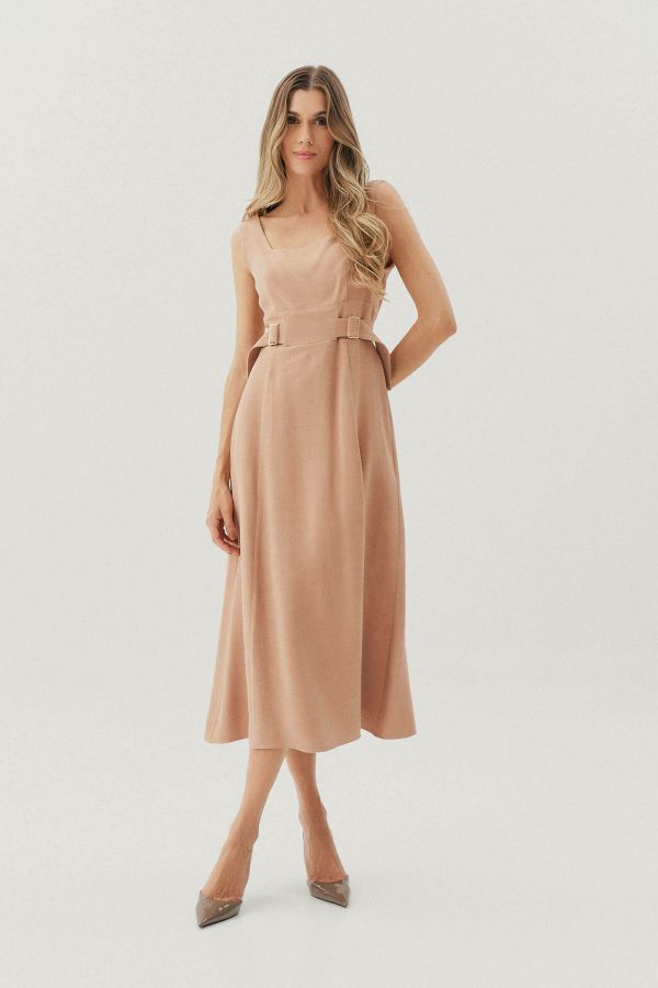 Vestido Alf Piquet Alca Fivela Cintura