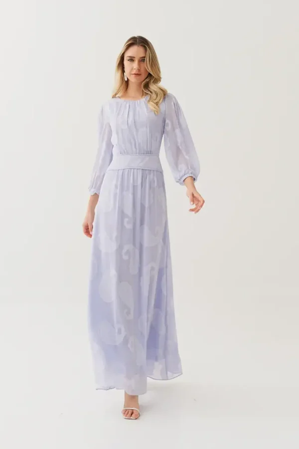 Vestido Chiffon Jacquard-Imagem 10