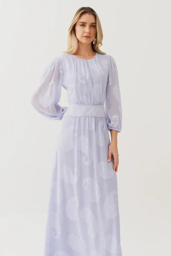 Vestido Chiffon Jacquard-Imagem 3