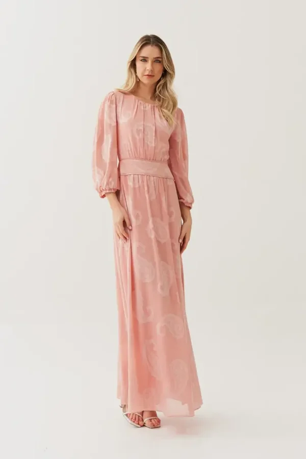Vestido Chiffon Jacquard-Imagem 8