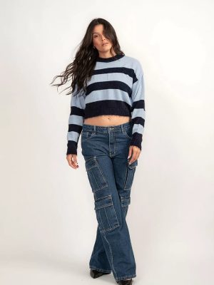 Blusa Tricot Angorá Listrado