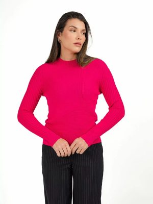Blusa Tricot Basic Com Detalhe