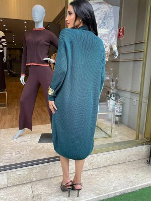 Casaco Longo Tricot