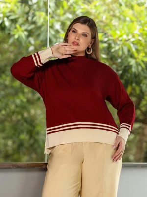 Sueter Tricot Detalhes Plus Size