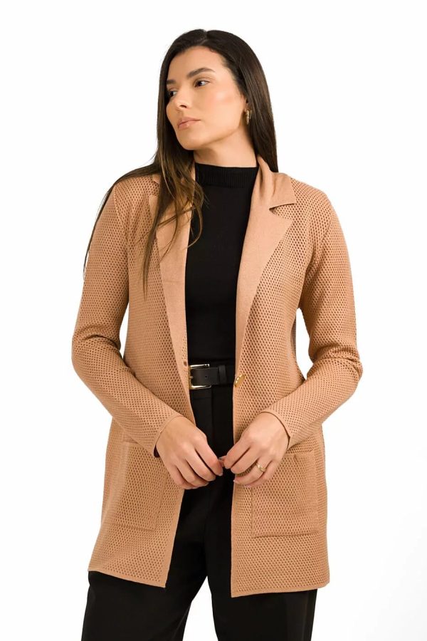 Casaco Tricot Com Detalhes