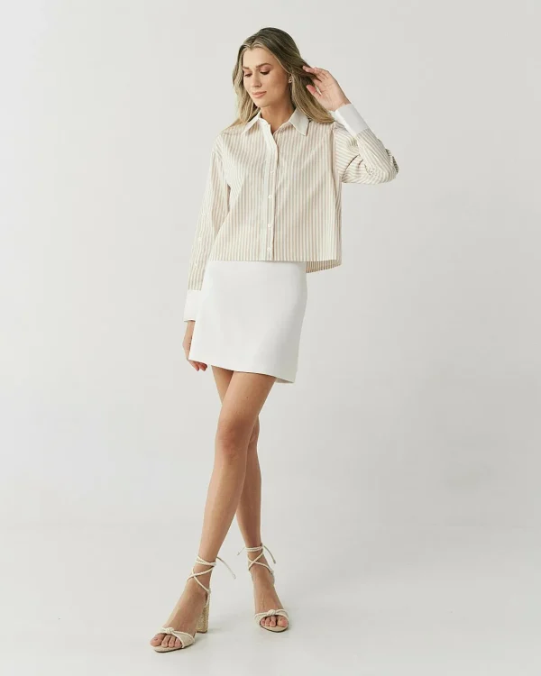 Camisa Tricoline Listra Detalhe Liso-Imagem 3