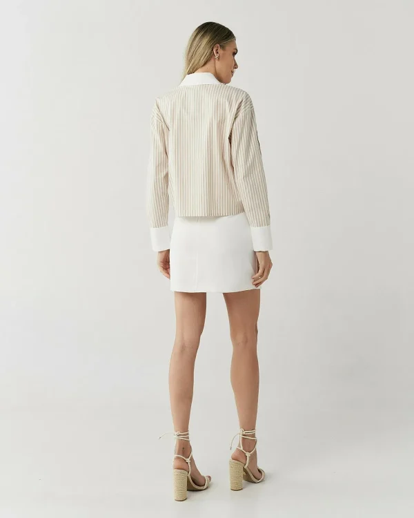 Camisa Tricoline Listra Detalhe Liso-Imagem 9