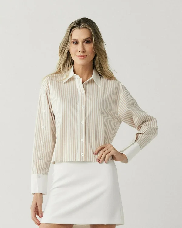 Camisa Tricoline Listra Detalhe Liso-Imagem 10