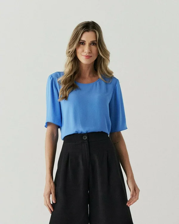 Blusa Crepe 1/2 Manga Basica-Imagem 3
