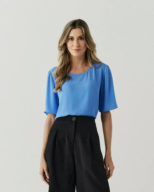 Blusa Crepe 1/2 Manga Basica-Imagem 8