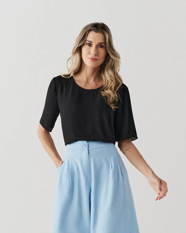 Blusa Crepe 1/2 Manga Basica-Imagem 10