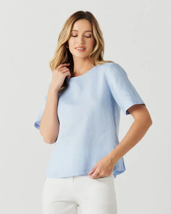 Blusa Linho Mg Curta Abertura Lateral-Imagem 10