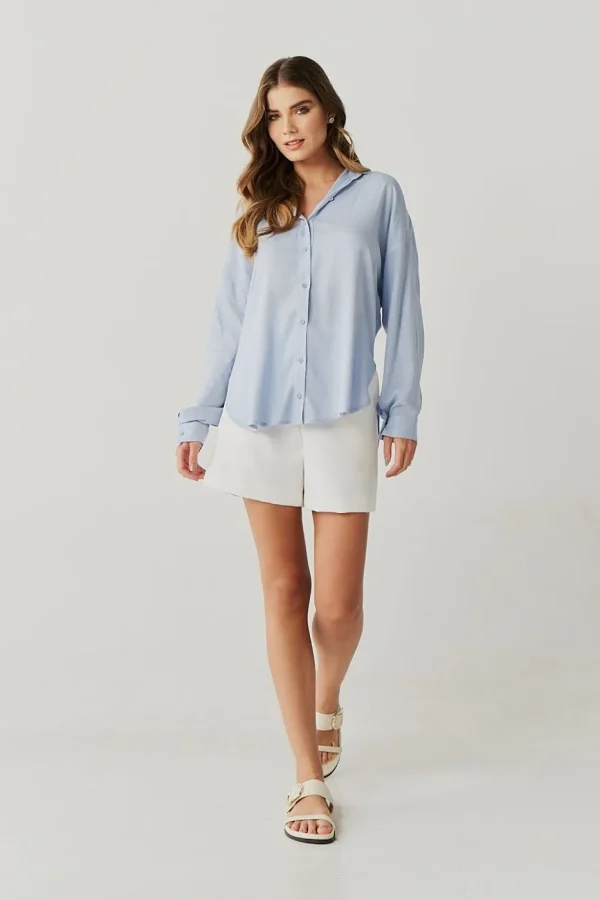 Camisa Over Linho Stripe Lurex Martingale-Imagem 2