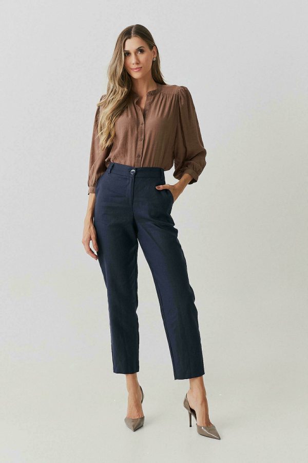 Camisa Visc Textura Gola Padre