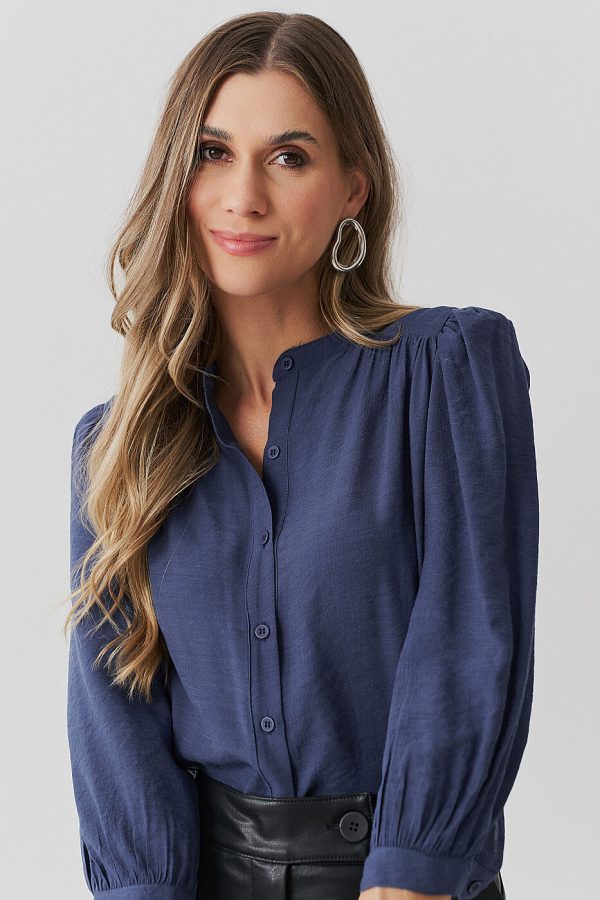Camisa Visc Textura Gola Padre-Imagem 5