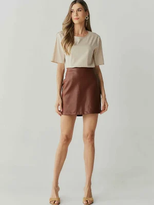 Blusa Tricoline Mg Curta Basica