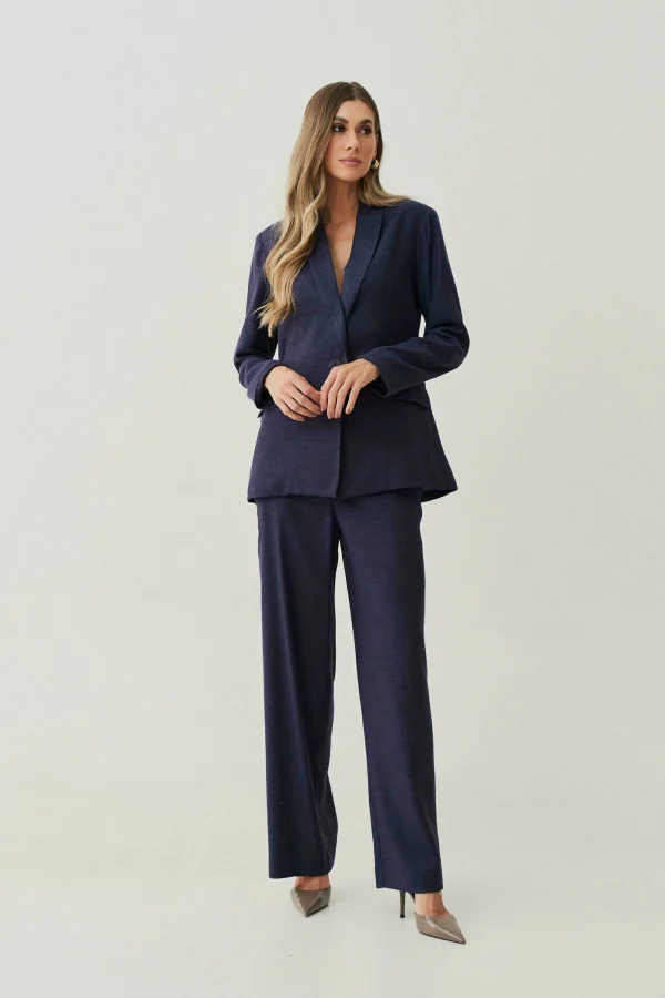 Blazer Tweed Espinha De Peixe Gola Smoking-Imagem 8