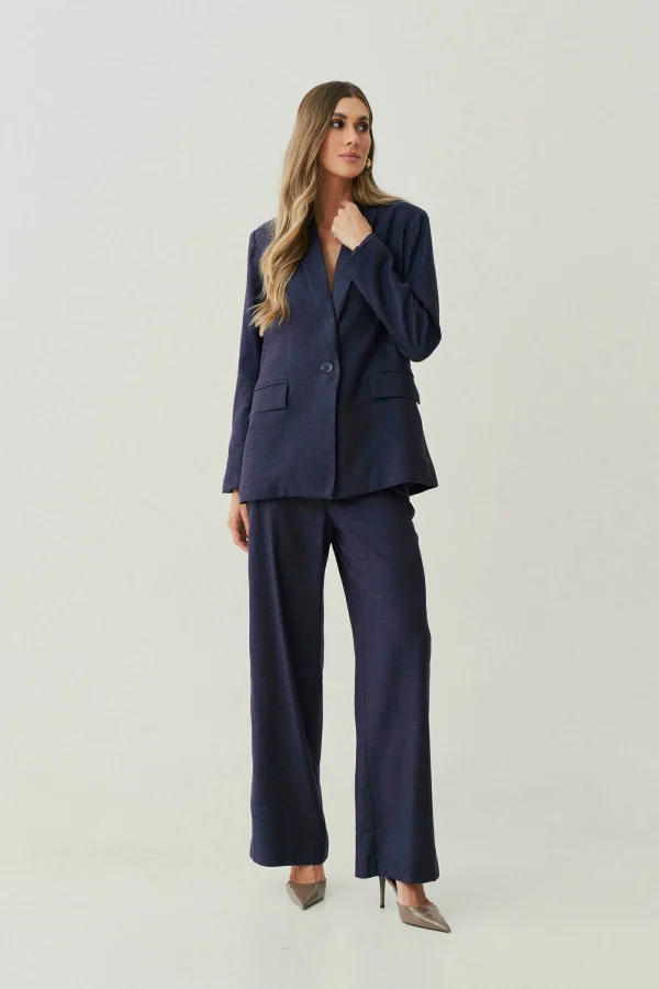 Blazer Tweed Espinha De Peixe Gola Smoking-Imagem 9
