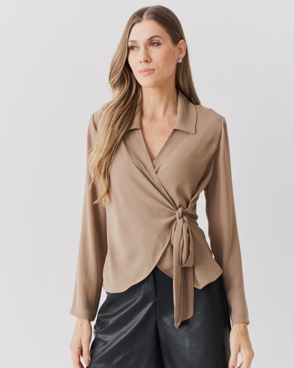 Blusa Crepe Gola Transp Amarracao-Imagem 4