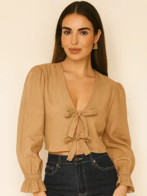 Cropped Linho C/Amarracao