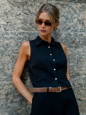 Camisa Twill C/Botao