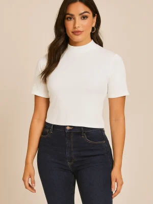 Cropped Malha Gola Alta