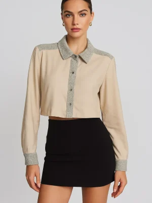 Camisa Twill Det Alf Espinha De Peixe