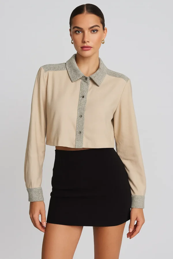 Camisa Twill Det Alf Espinha De Peixe