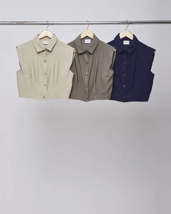 Cropped Twill C/Det Prega-Imagem 3