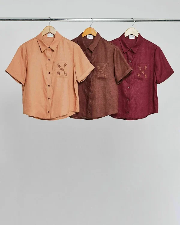 Camisa Linho C/Bolso Bordado-Imagem 3