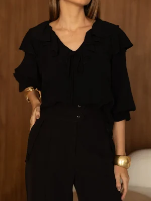 Blusa Viscose De Babados