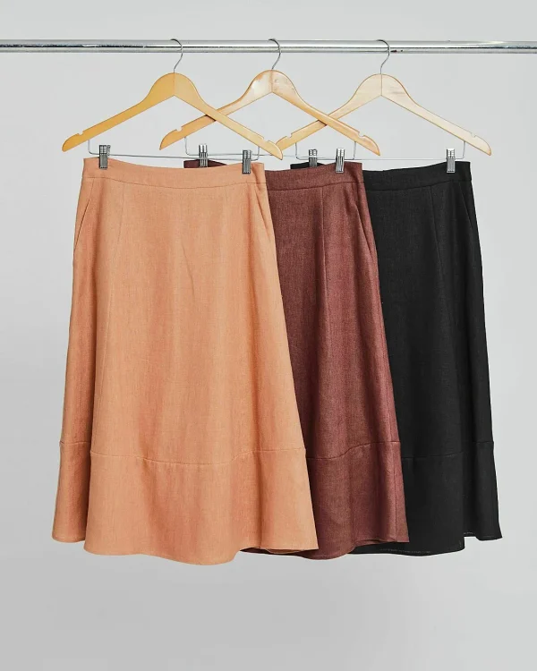 Saia Midi Linho 100%-Imagem 2