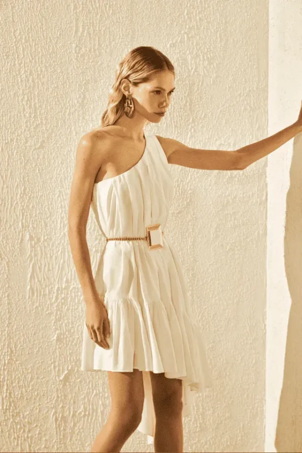 VESTIDO UM OMBRO-ACOMPANHA CINTO - Imagem 3