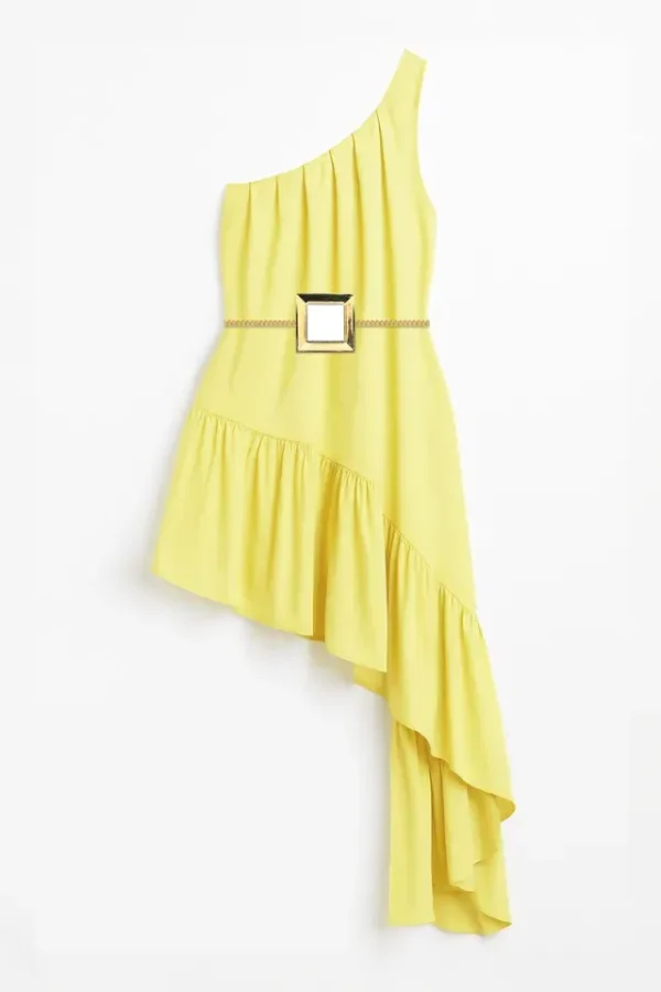 VESTIDO UM OMBRO-ACOMPANHA CINTO - Imagem 4