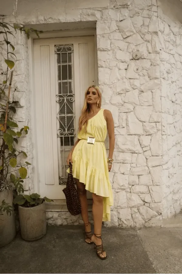 VESTIDO UM OMBRO-ACOMPANHA CINTO - Imagem 5