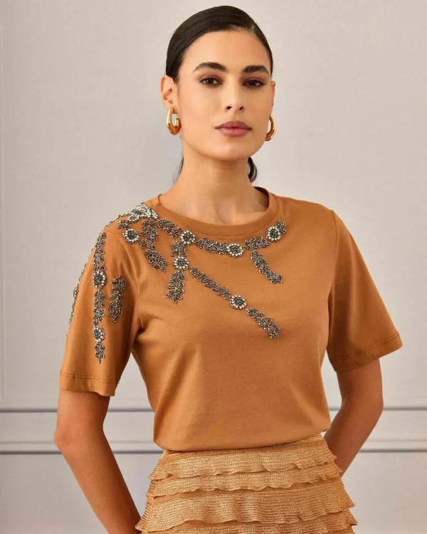 T SHIRT BORDADO FLORAL-Imagem 3