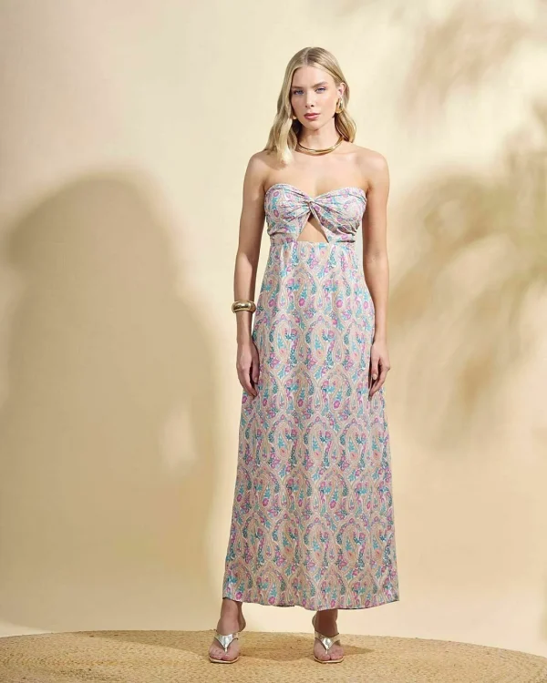 VESTIDO SEM ALÇAS ESTAMPA CASHMERE-Imagem 2