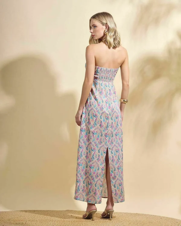 VESTIDO SEM ALÇAS ESTAMPA CASHMERE-Imagem 4