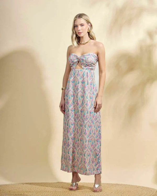 VESTIDO SEM ALÇAS ESTAMPA CASHMERE-Imagem 5