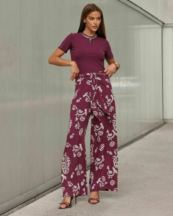 CALÇA CREPE CASHMERE AMARRAÇÃO