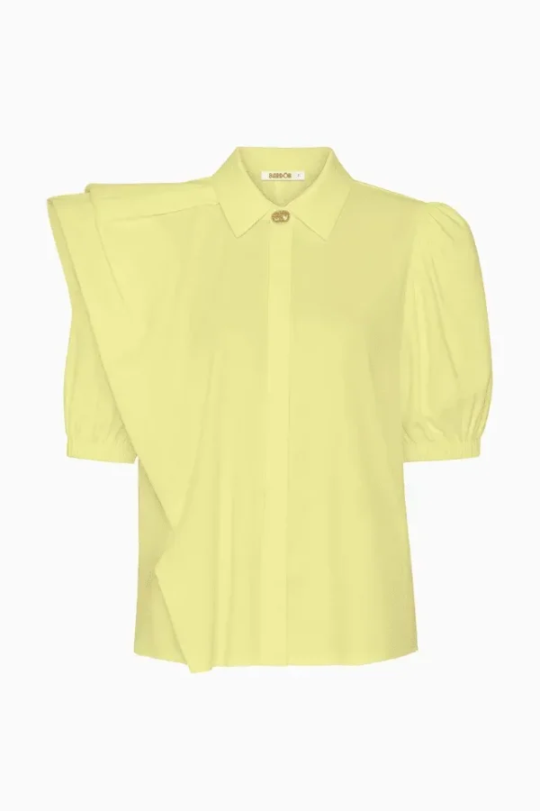 CAMISA COM MANGA BUFANTE E ASSIMETRICA - Imagem 2