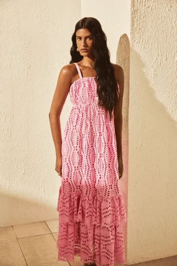 VESTIDO LONGO BABADOS