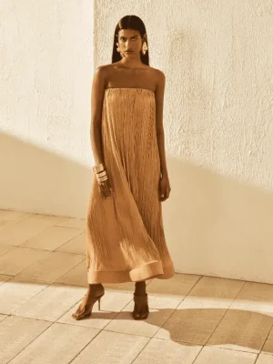 VESTIDO LONGO PLISSADO