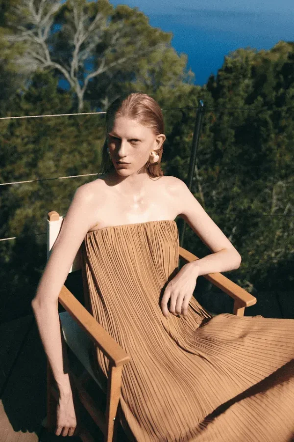 VESTIDO LONGO PLISSADO - Imagem 3