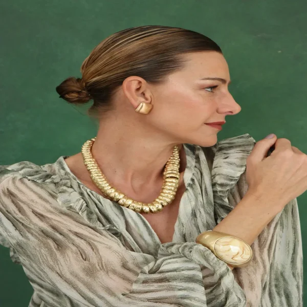 COLAR DOURADO TEXTURIZADO CHUNKY-Imagem 5